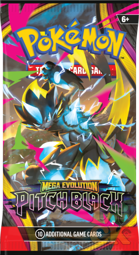 Pokémon TCG: ME05 Mega Evolution - Pitch Black - Booster - Chyť si naší nejlevnější cenu dokud máme zásoby: VLNA 4 - POSLEDNÍ KUSY