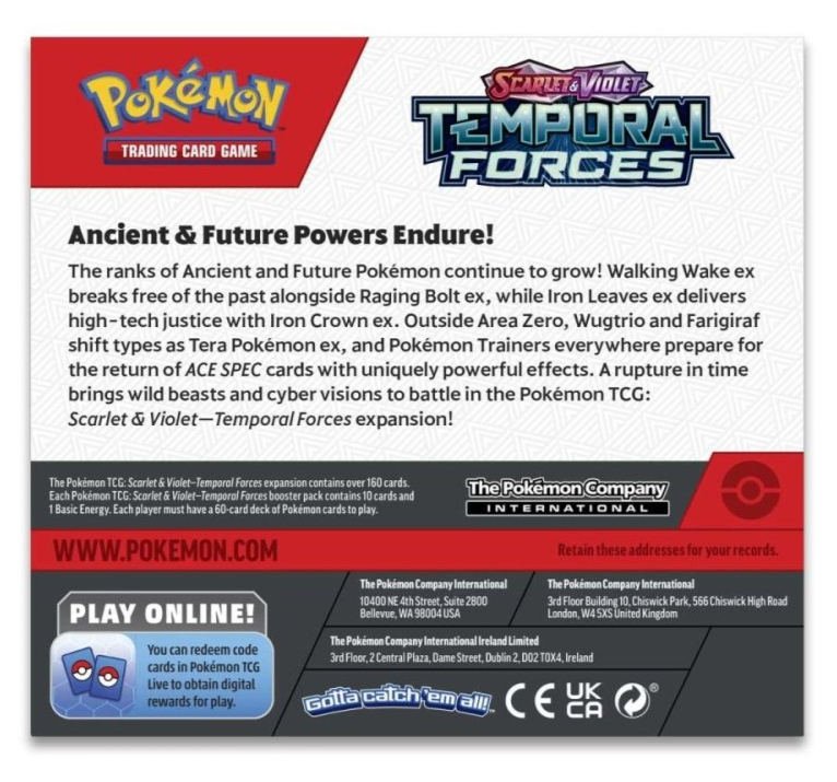 Pokémon - Temporal Forces - Booster Box - Scarlet & Violet (36 balíčků)