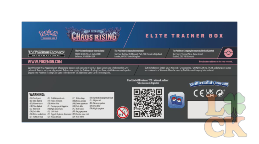 Pokémon TCG: ME04 Mega Evolution - Chaos Rising - Elite Trainer Box
