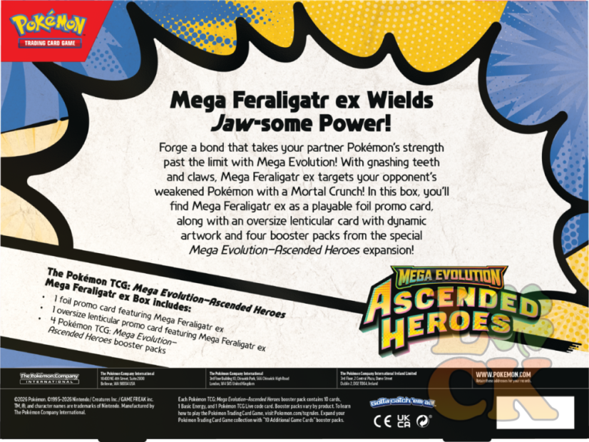 Pokémon TCG ME02.5 Ascended Heroes - ex Box - Mega Feraligatr ex