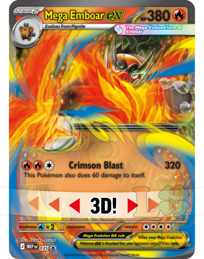 Pokémon TCG ME02.5 Ascended Heroes - ex Box - Mega Emboar ex