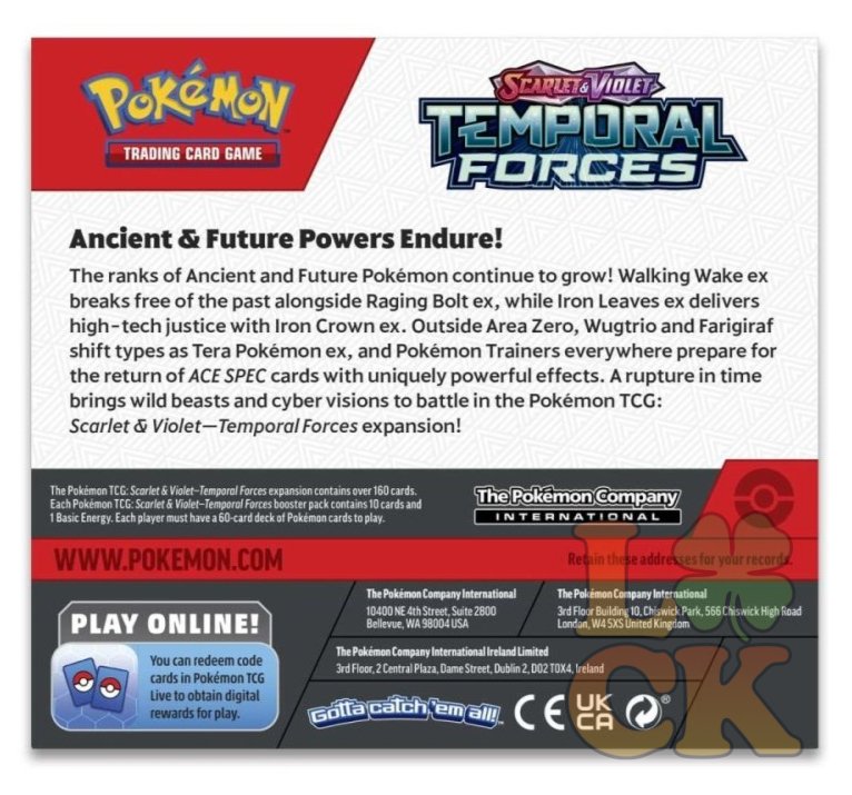 Pokémon - Temporal Forces - Booster Box - Scarlet & Violet (36 balíčků)