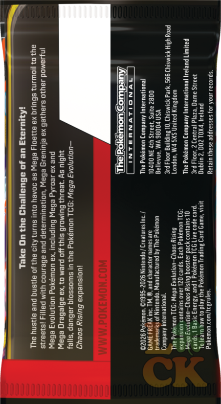 Pokémon TCG: ME04 Mega Evolution - Chaos Rising - Booster