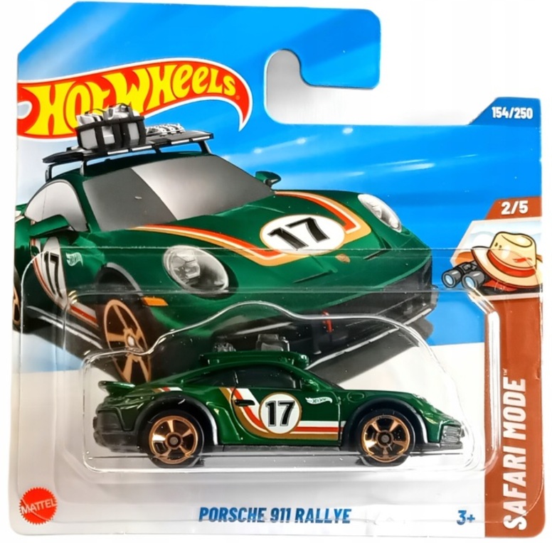 2025 Hot Wheels Porsche 911 Rallye in Dark Green - Stav karty: A (Top stav)