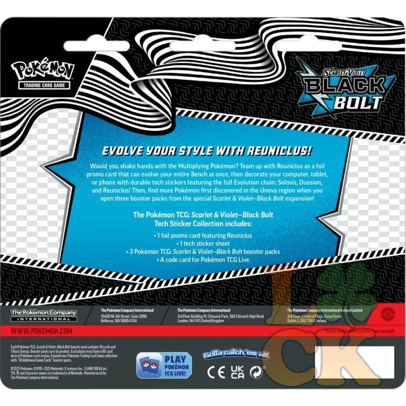 Pokémon TCG: SV10.5 Black Bolt - Tech Sticker Collection