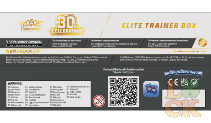Pokémon TCG: 30th Celebration Elite Trainer Box
