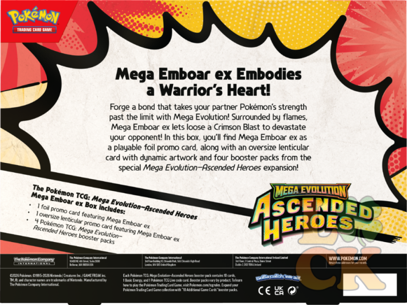 Pokémon TCG ME02.5 Ascended Heroes - ex Box - Mega Emboar ex