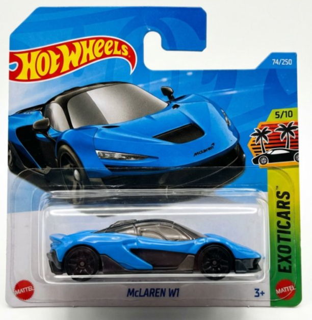 2026 Hot Wheels McLaren W1 in Blue - Stav karty: B (Lehké opotřebení) 