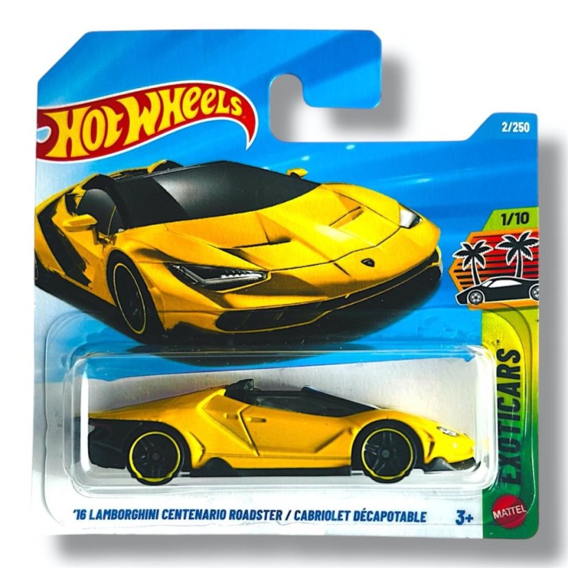 Lamborghini Centenario Roadster in Metalflake Yellow - 2026 Hot Wheels '16 - Stav karty: A (Top stav)