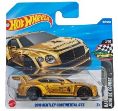 2025 Hot Wheels 2018 Bentley Continental GT3 in Metalflake Gold