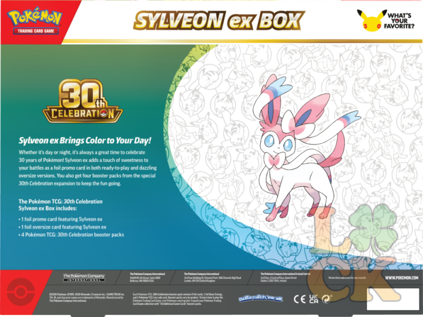 Pokémon TCG: 30th Celebration Sylveon ex Box