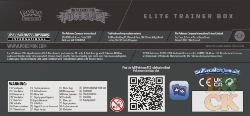Pokémon TCG: ME05 Mega Evolution - Pitch Black - Elite Trainer Box - Chyť si naší nejlevnější cenu dokud máme zásoby: VLNA 5 - POSLEDNÍ KUS