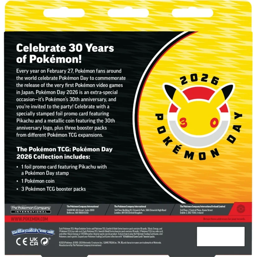 Pokémon TCG: Pokémon Day 2026 Collection (30th Anniversary)